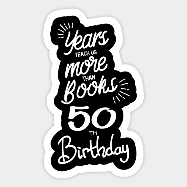 50th birthday gift ideas for men & women Sticker by diystore